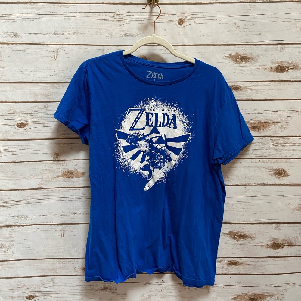 Zelda blue tee shirt size large